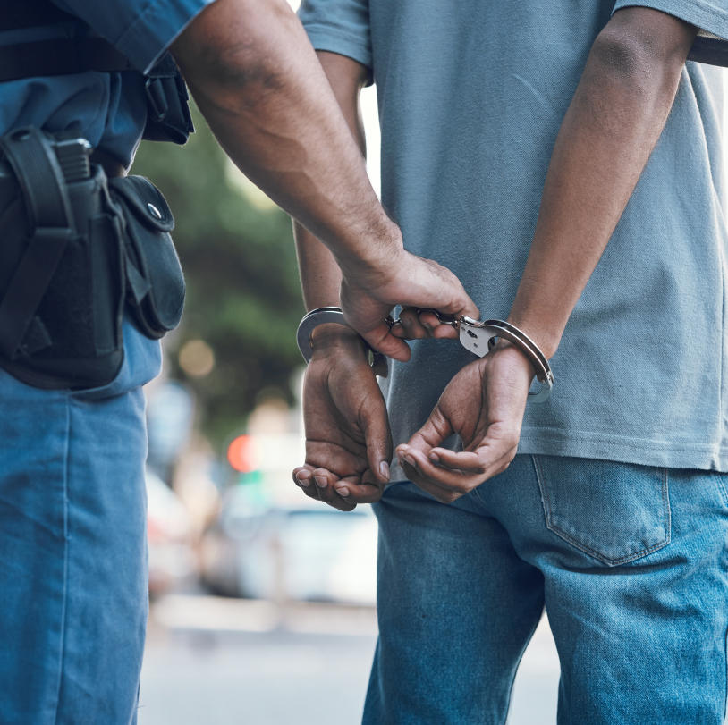 person being arrested for criminal charges