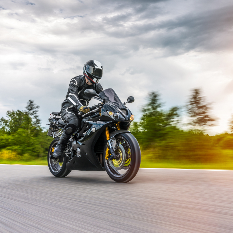 motorcycle going fast