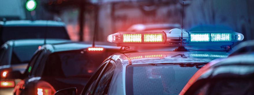 police in city traffic